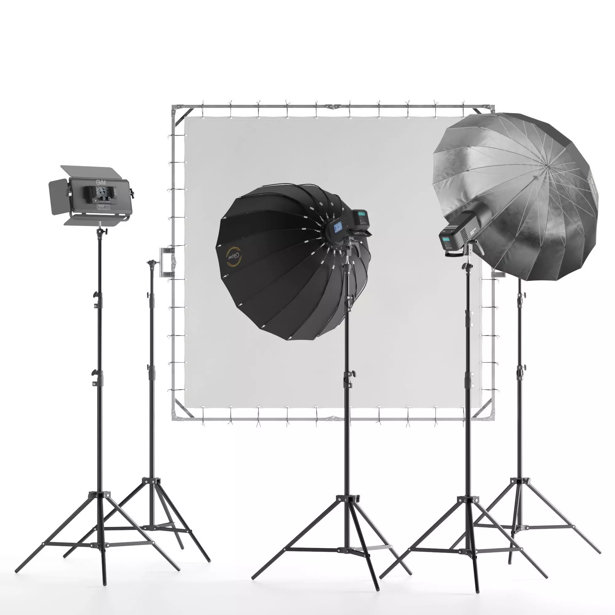 Photo Studio Lighting Set 3D model