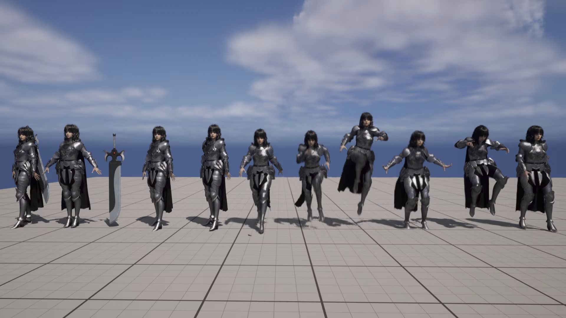 Wolf Armor Female Warrior - Unreal Engine 5 Low-poly 3D model_11