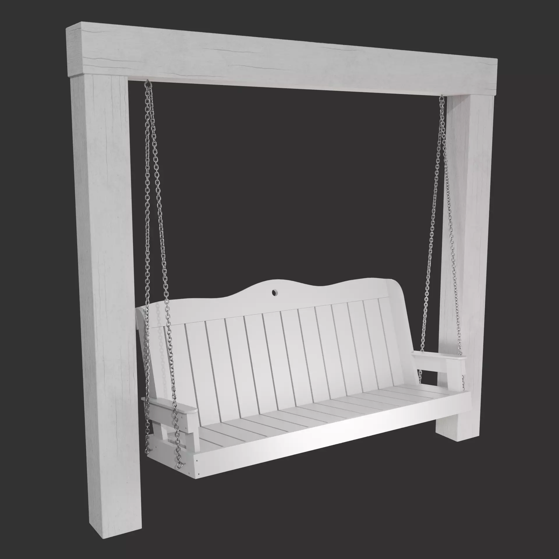 Bench Swing Low-poly 3D model