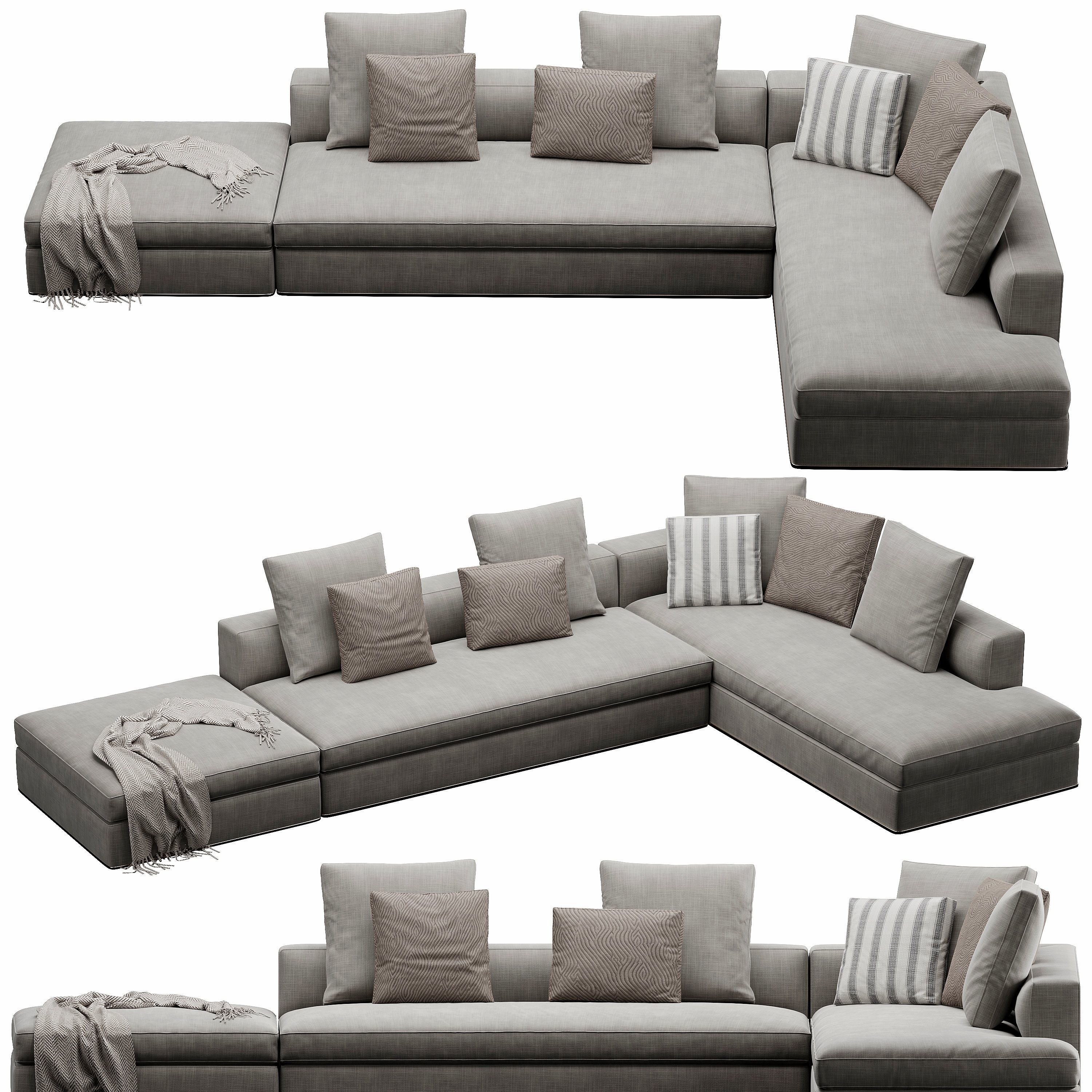 Sofaset Powell 3D model_1