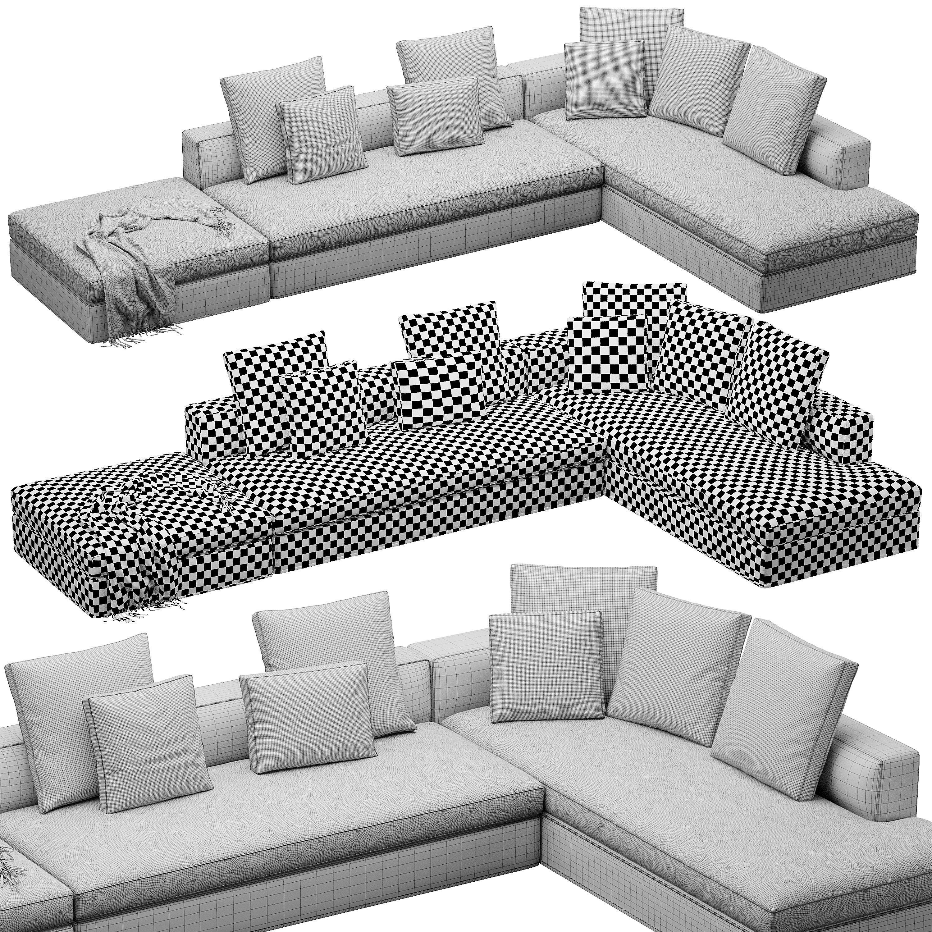 Sofaset Powell 3D model_9