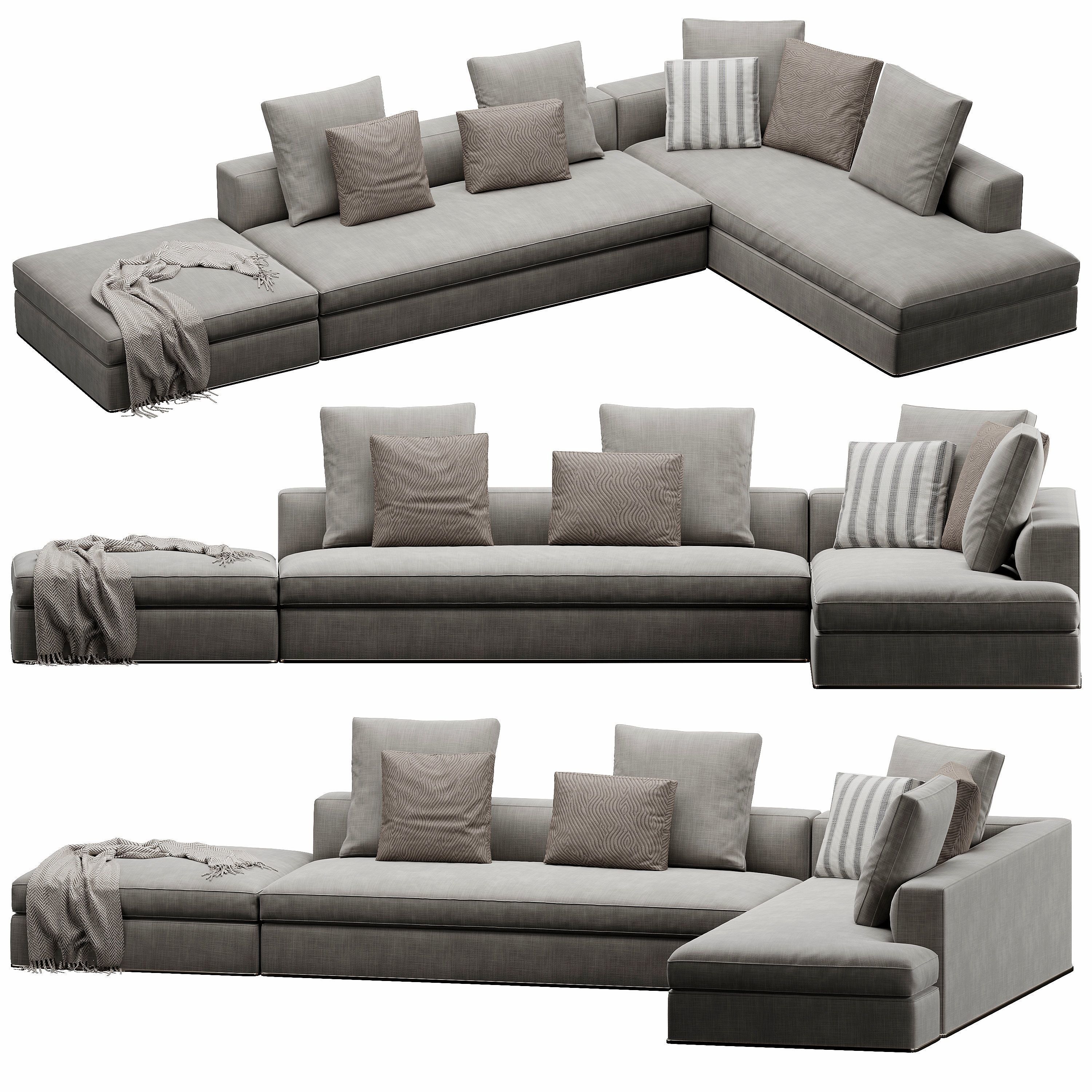 Sofaset Powell 3D model_3