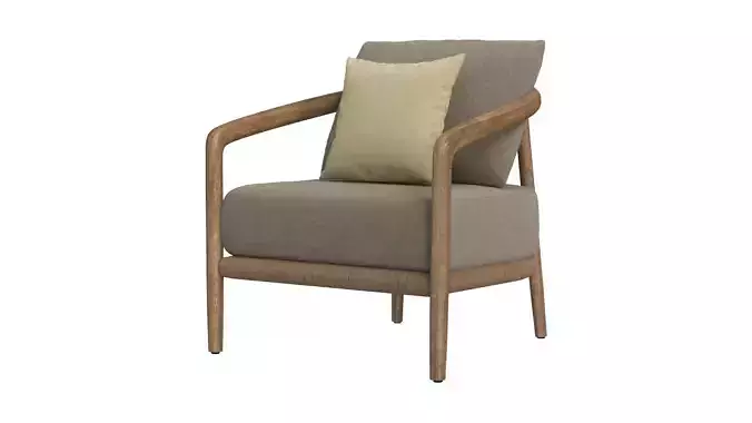 RH Evia Teak Lounge Chair