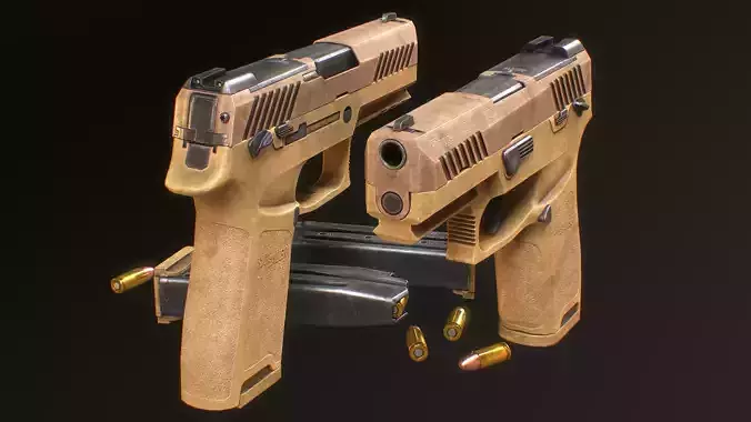 SIG SAUER P320 M18 Low-poly 3D model