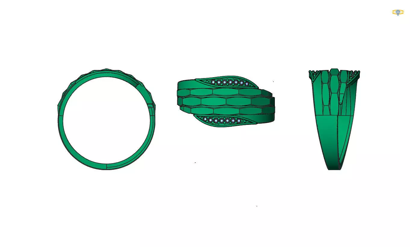 Woman Ring 3D print model_0