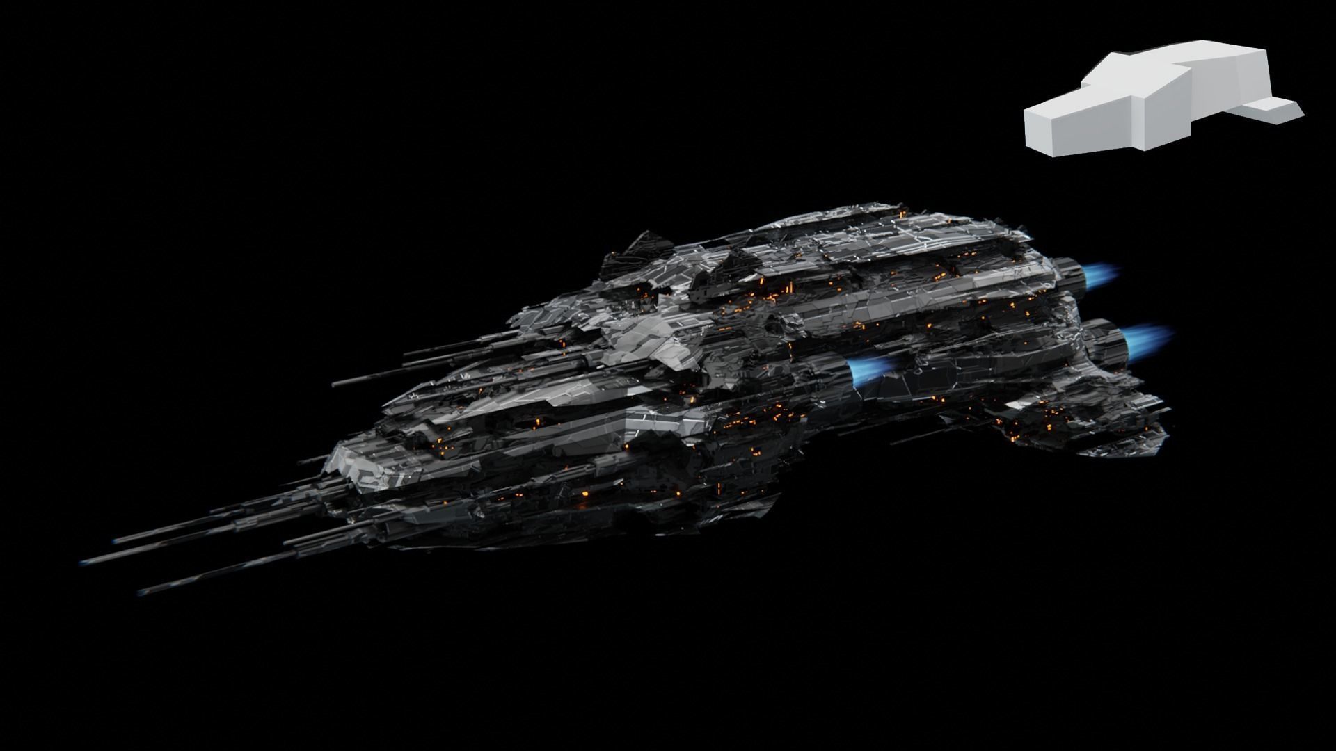 Spaceship Generator Blender 3D model_12