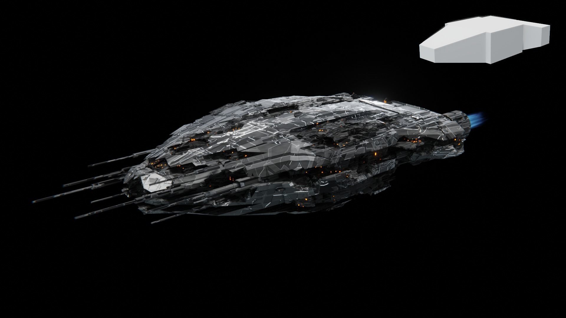 Spaceship Generator Blender 3D model_10