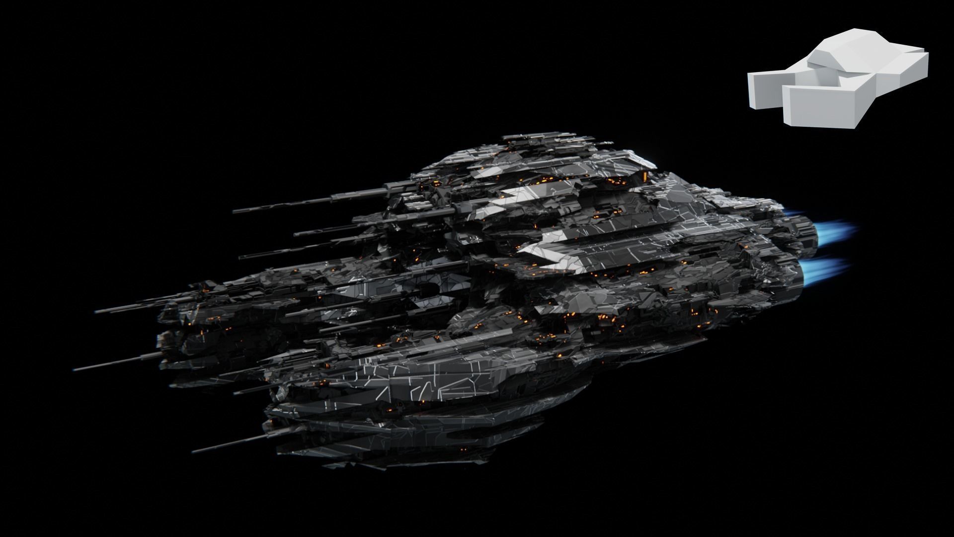 Spaceship Generator Blender 3D model_27