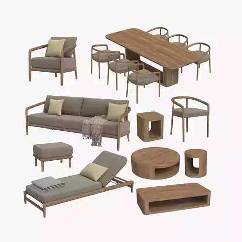 RH Evia Teak Outdoor Furniture Collection