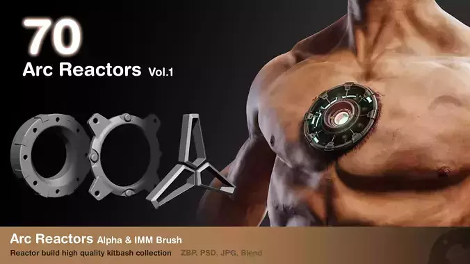 Arc Reactor Vol1 Alpha and IMM Brush 3D model