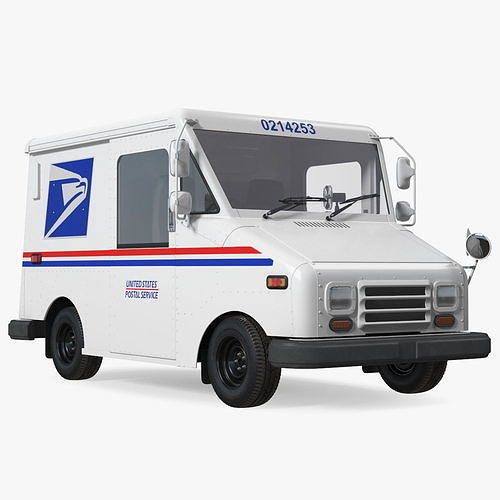 Grumman LLV USA Post Car Rigged for Maya 3D model