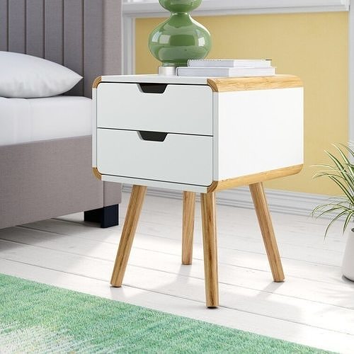 Hopson Wood Bedside Table 3D model