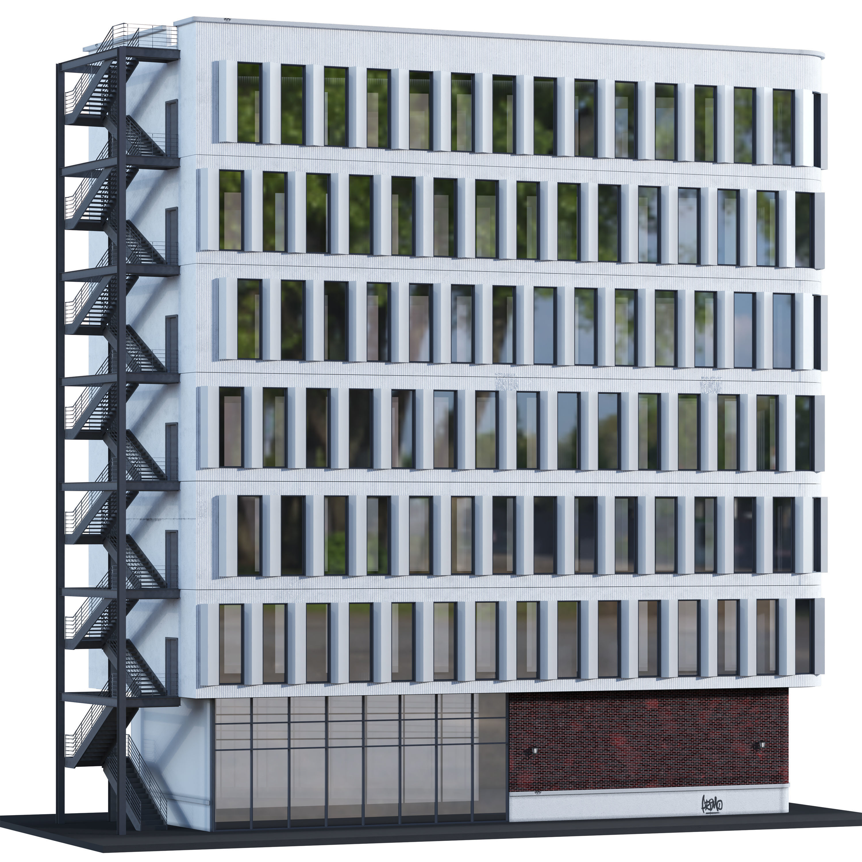 Residental Building 06 3D model_1