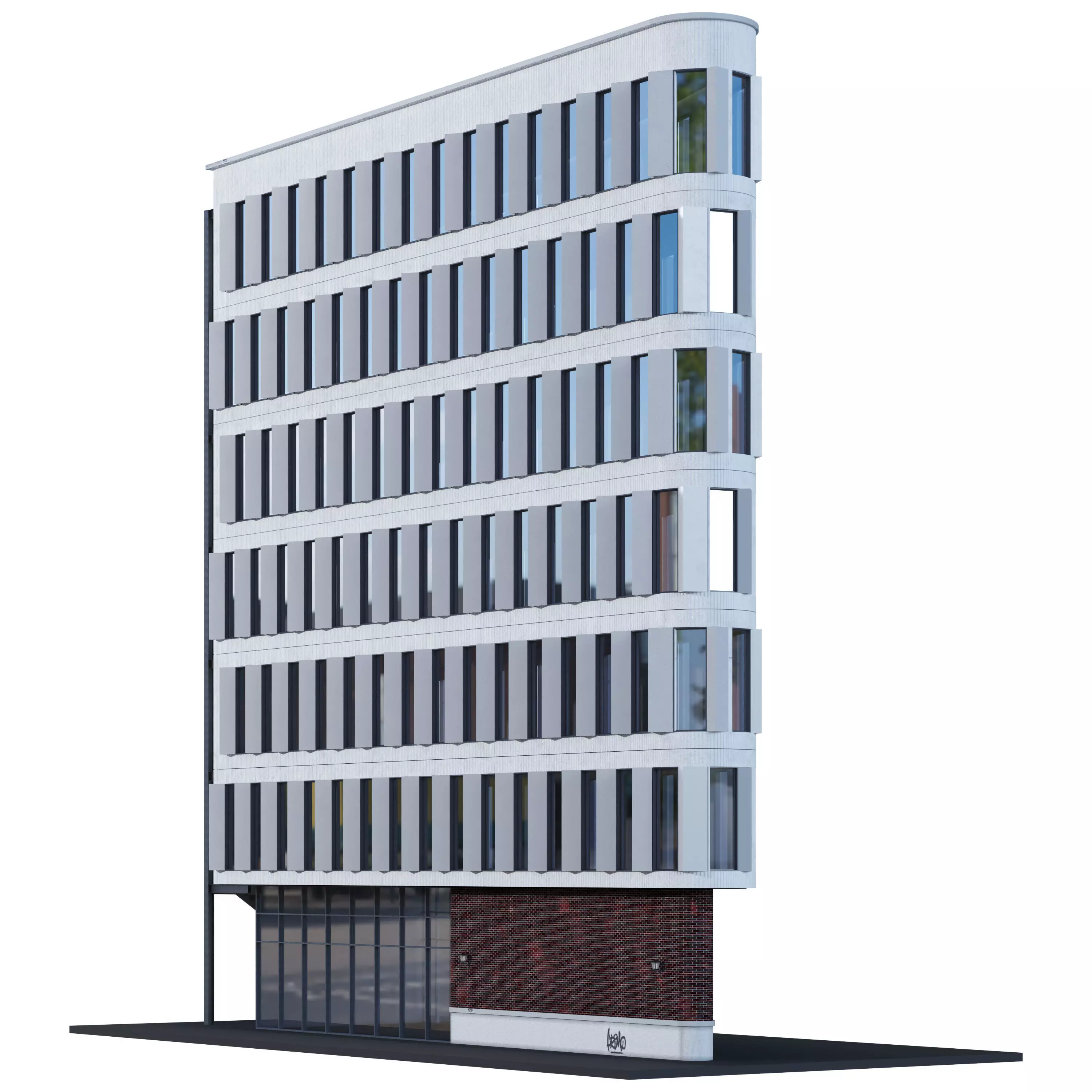 Residental Building 06 3D model_0
