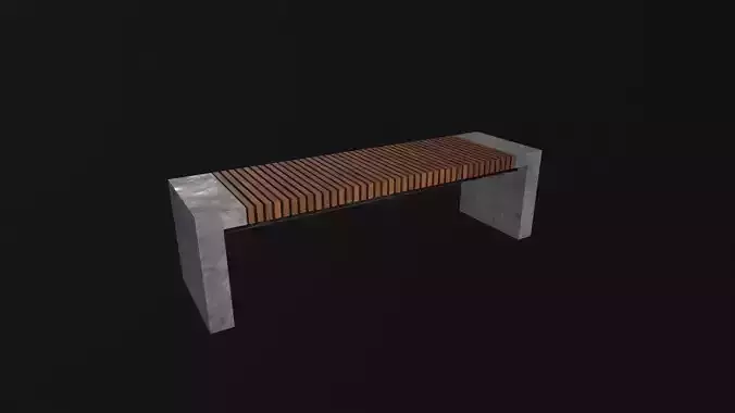 Modern Outdoor Bench 3D Model