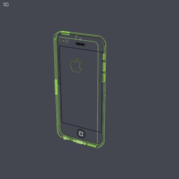 Iphone 5C CAD model 3D model_8