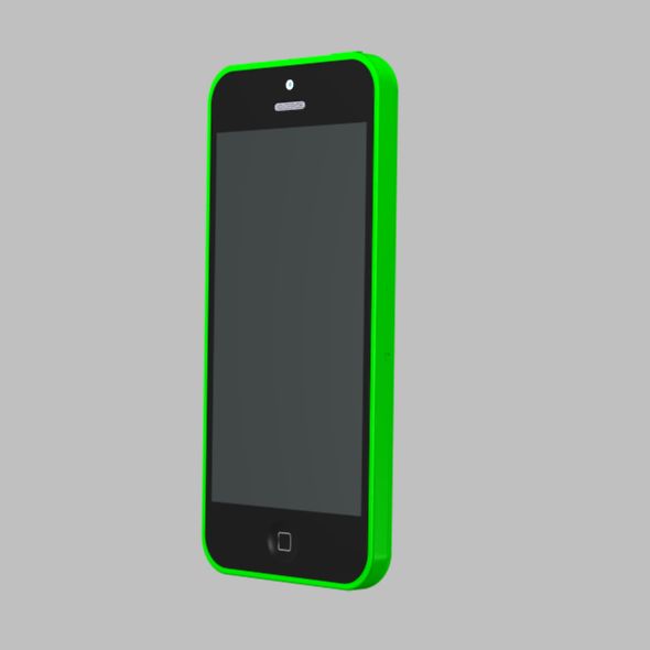 Iphone 5C CAD model 3D model_3