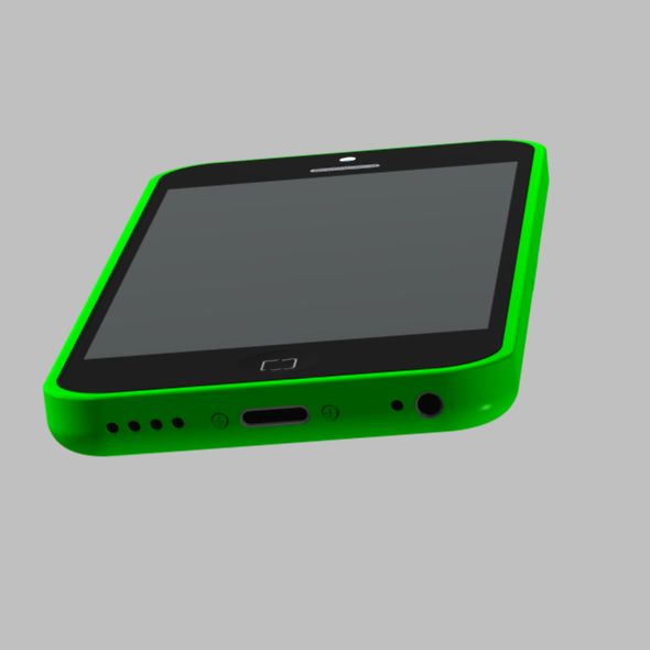Iphone 5C CAD model 3D model_4