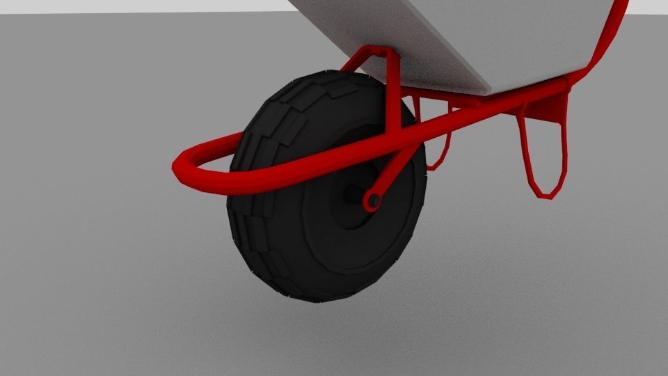 Wheelbarrow Free low-poly 3D model_2