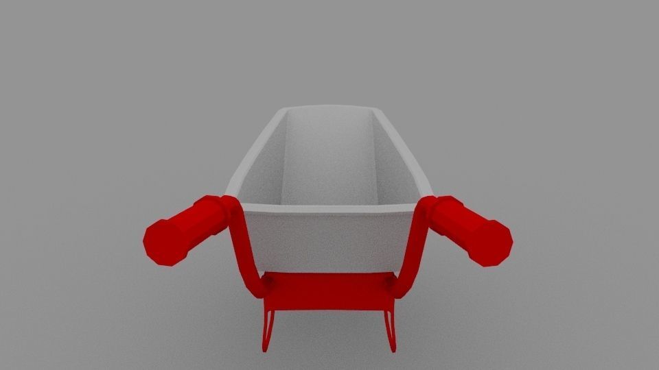 Wheelbarrow Free low-poly 3D model_4