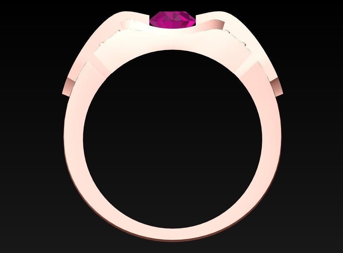 Diamond Ring - Mens Rings - N3213 3D print model_4