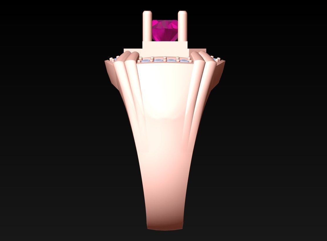 Diamond Ring - Mens Rings - N3225 3D print model_5