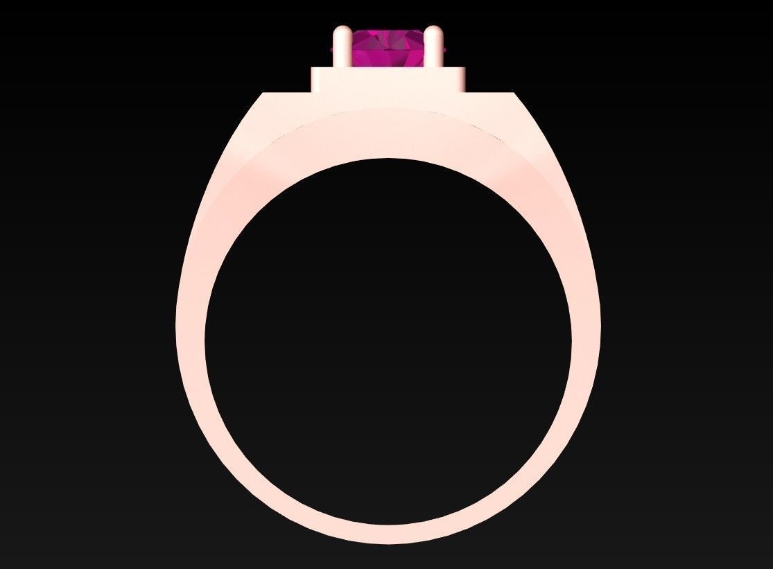 Diamond Ring - Mens Rings - N3253 3D print model_6