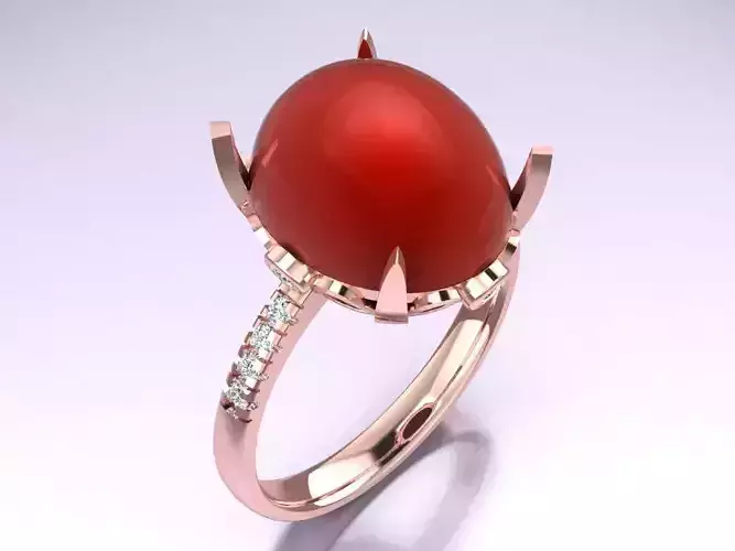 Oval Stone Ring - Womens Rings - GN151