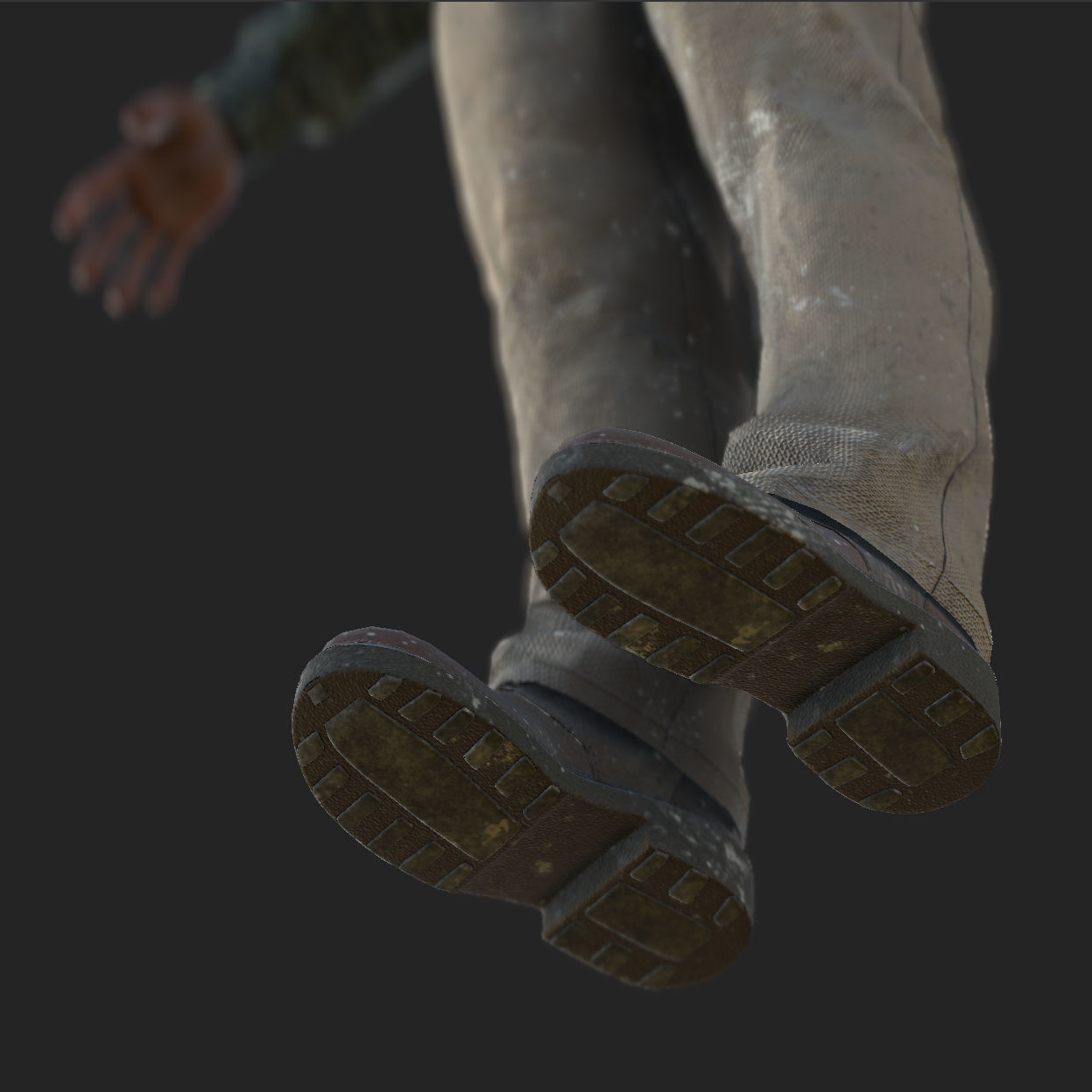 Construction worker Low-poly 3D model_4