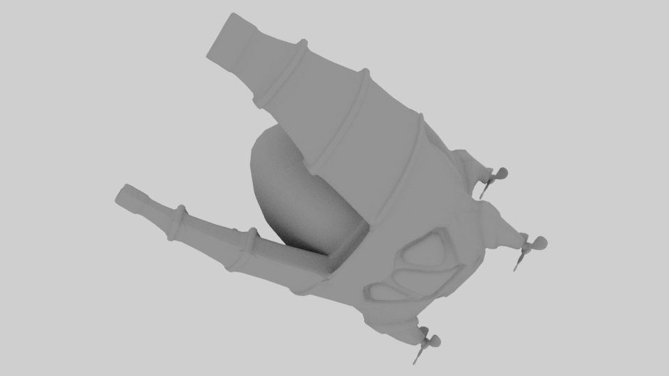 Submarine Free low-poly 3D model_5