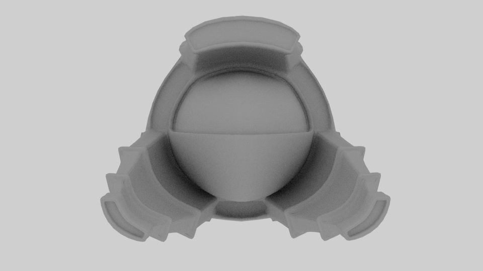 Submarine Free low-poly 3D model_4