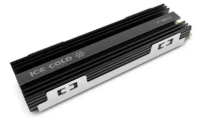 SSD M2 Hard Drive Samsung 960 EVO In SSD Heatsink 3D model