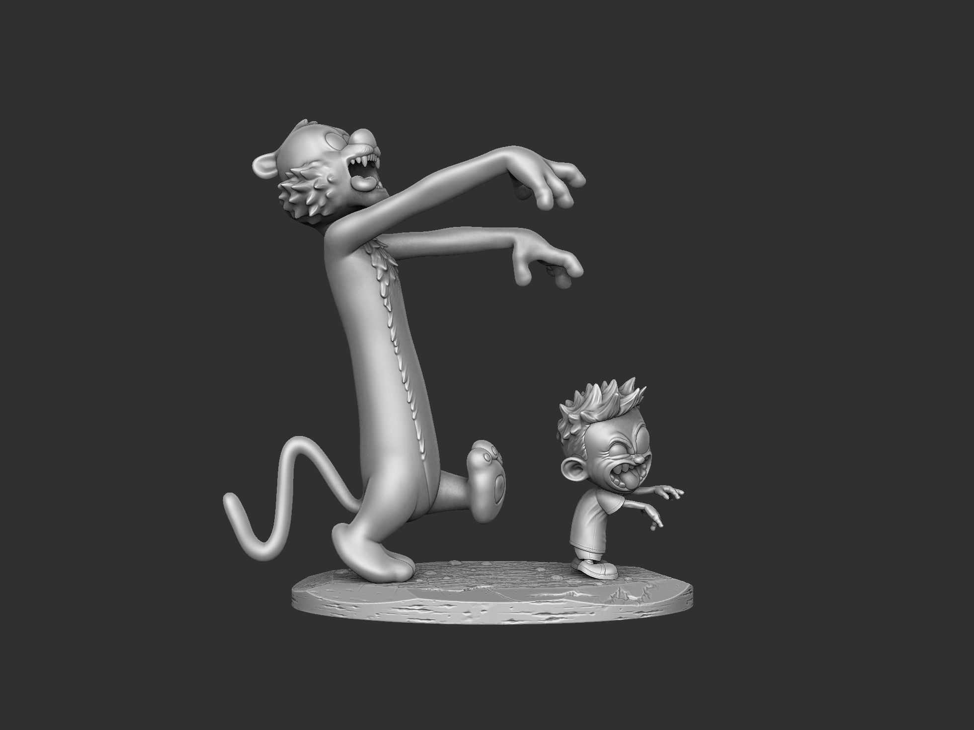  Calvin and Hobbes halloween for 3d print stl 3D print model_22