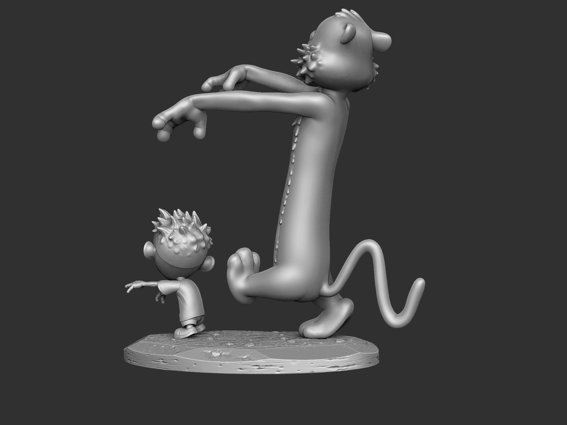  Calvin and Hobbes halloween for 3d print stl 3D print model_9