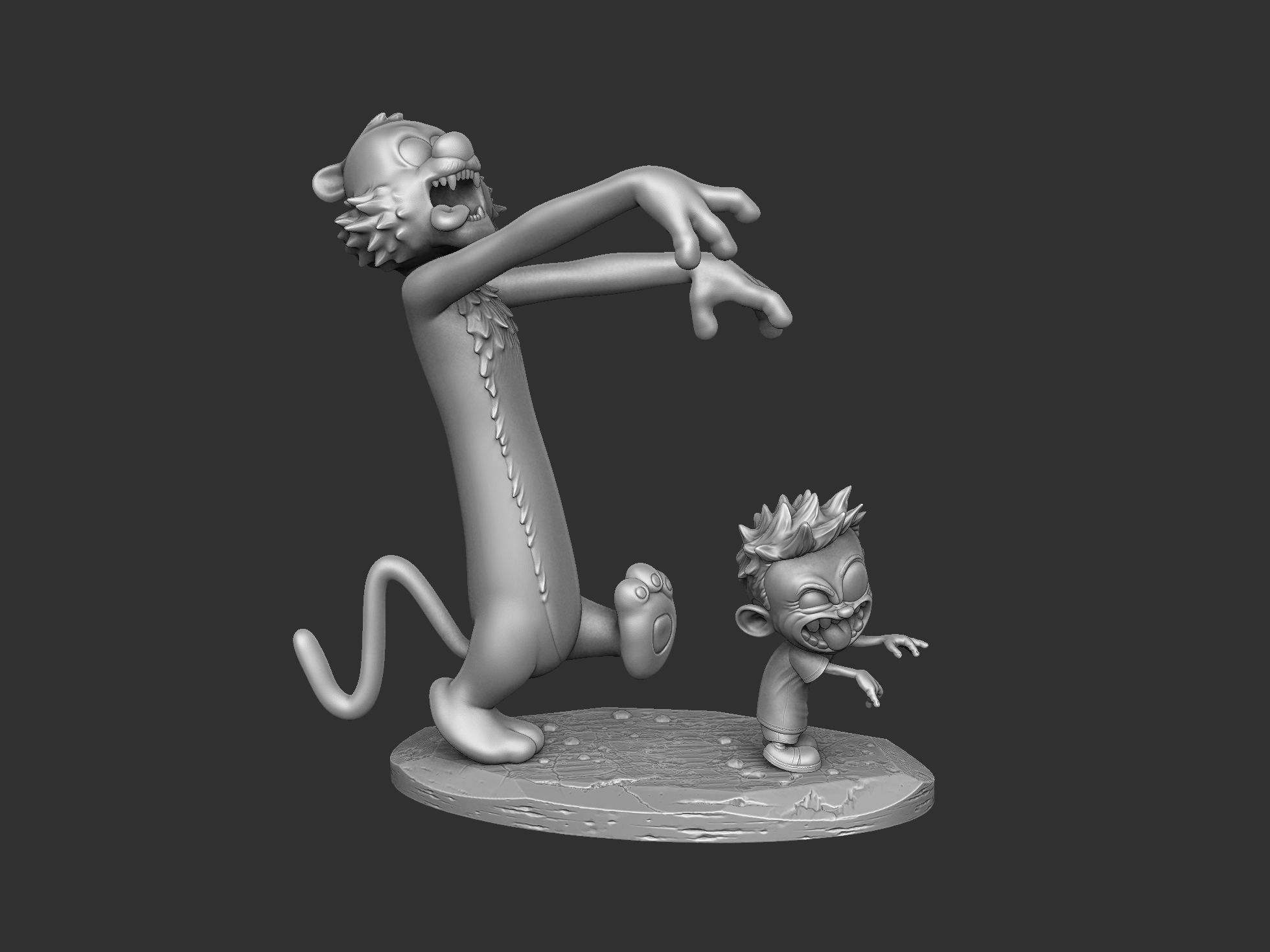 Calvin and Hobbes halloween for 3d print stl 3D print model_21