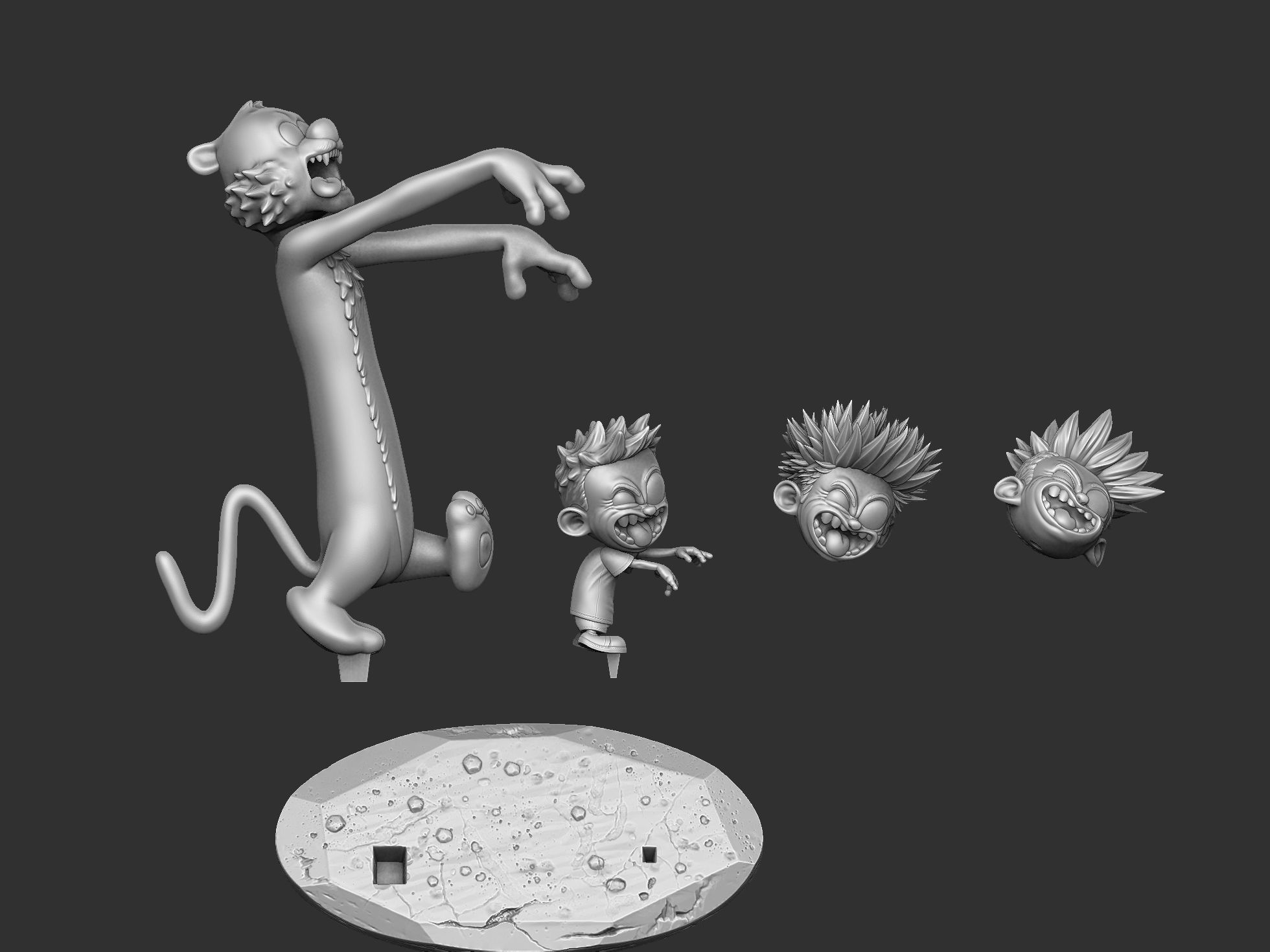  Calvin and Hobbes halloween for 3d print stl 3D print model_19