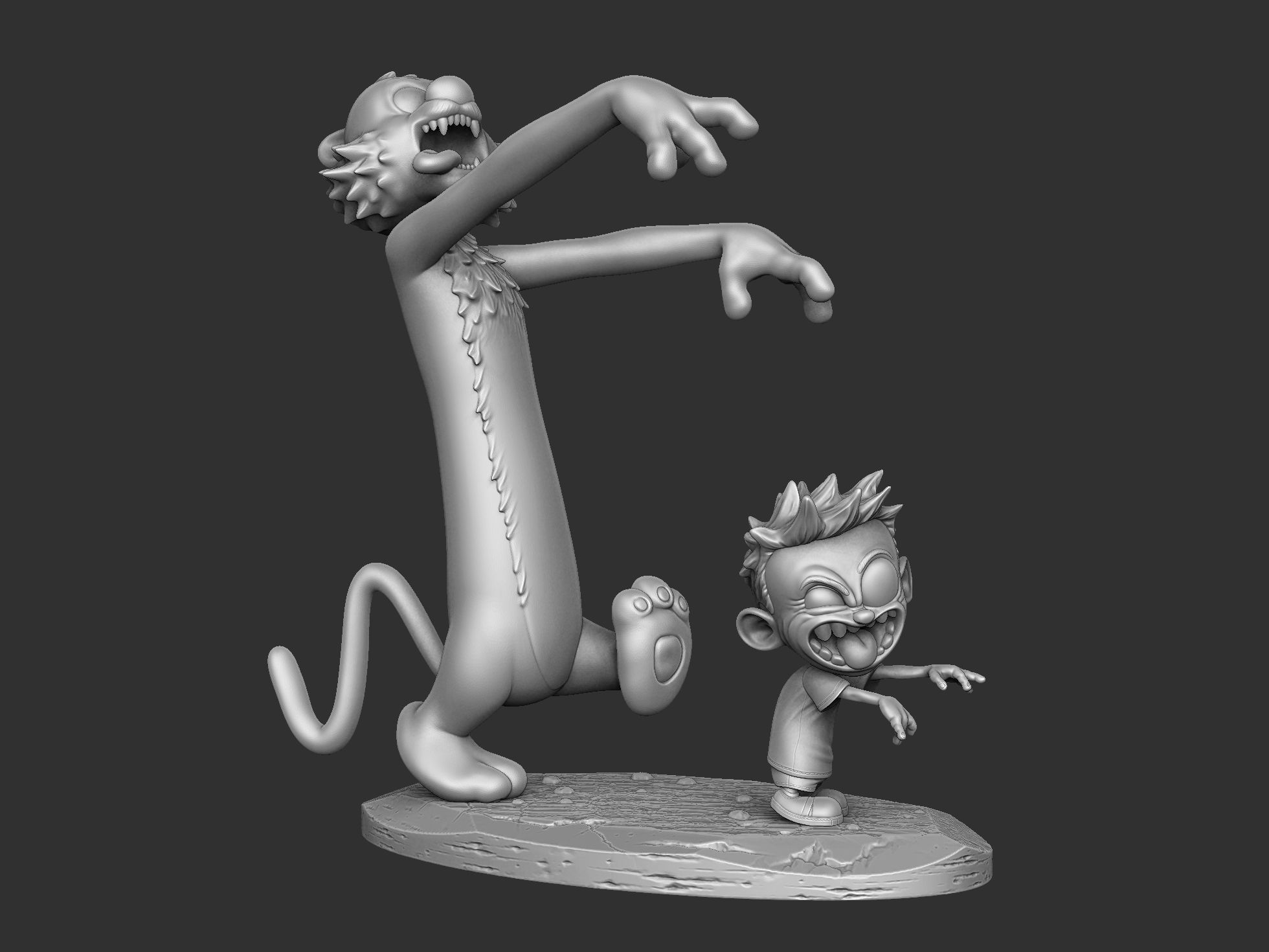  Calvin and Hobbes halloween for 3d print stl 3D print model_14