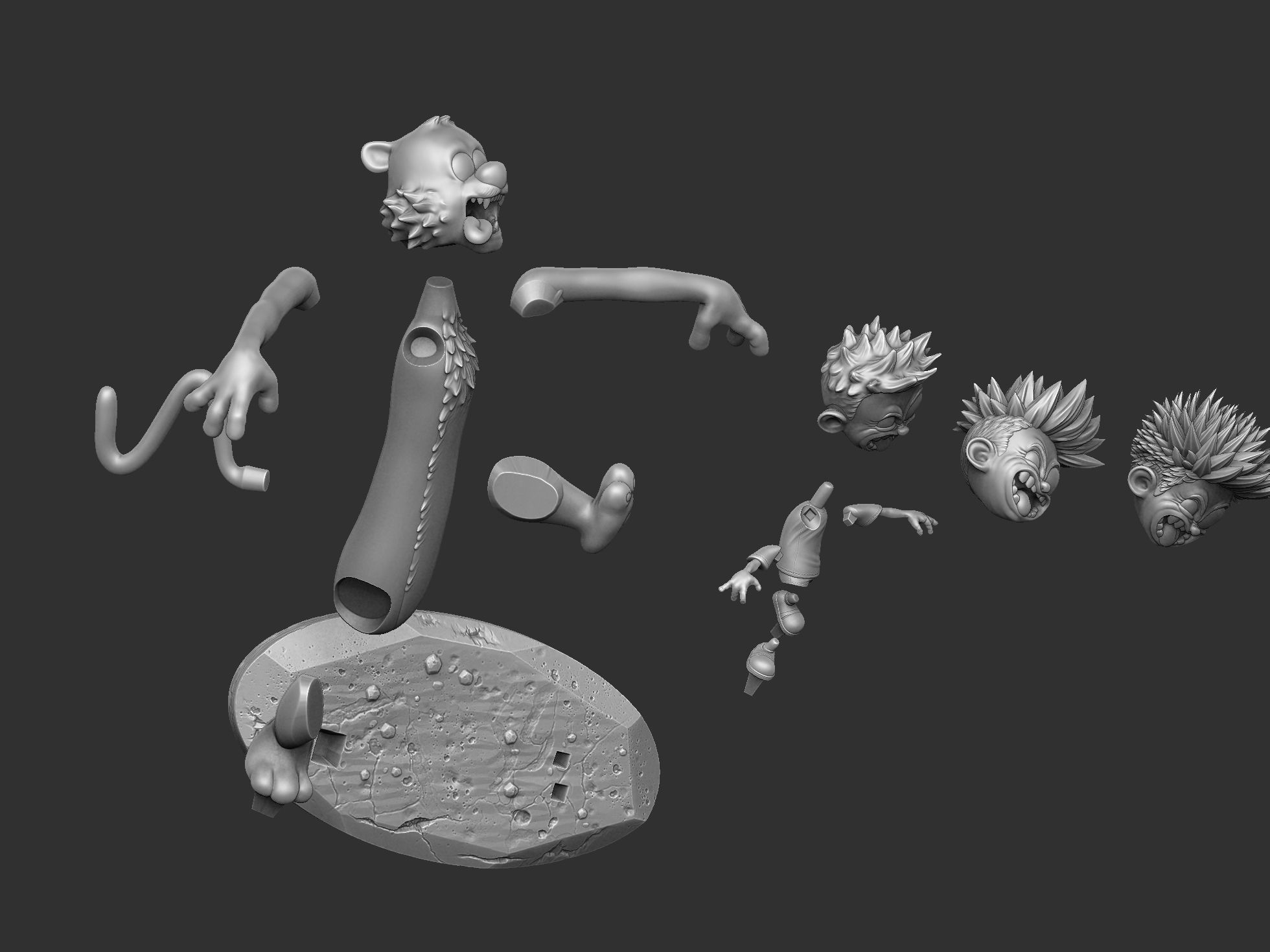  Calvin and Hobbes halloween for 3d print stl 3D print model_18