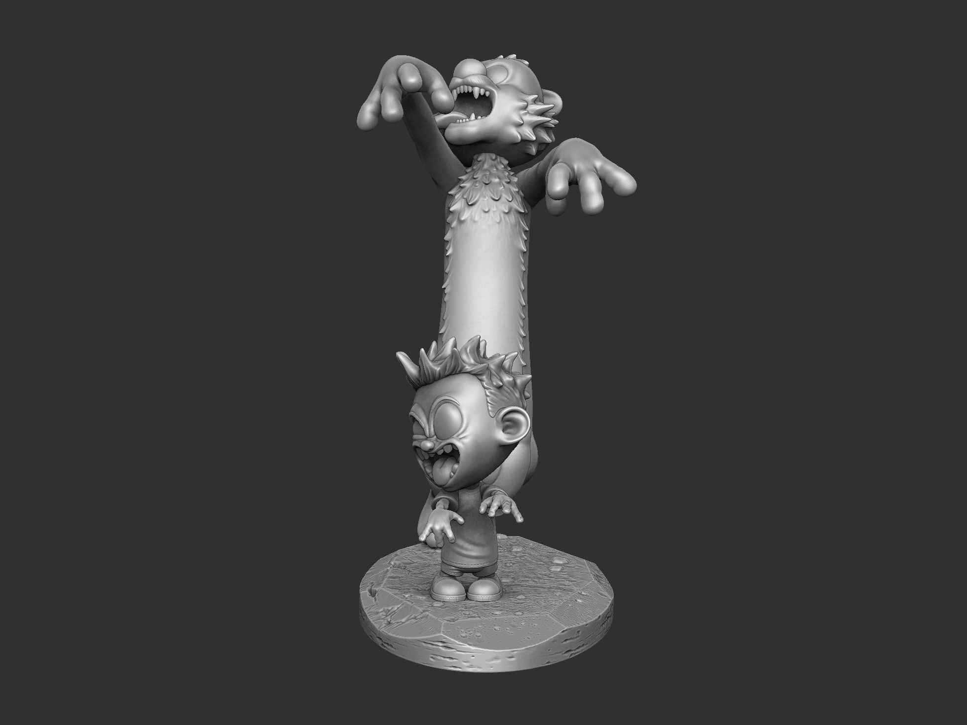  Calvin and Hobbes halloween for 3d print stl 3D print model_12