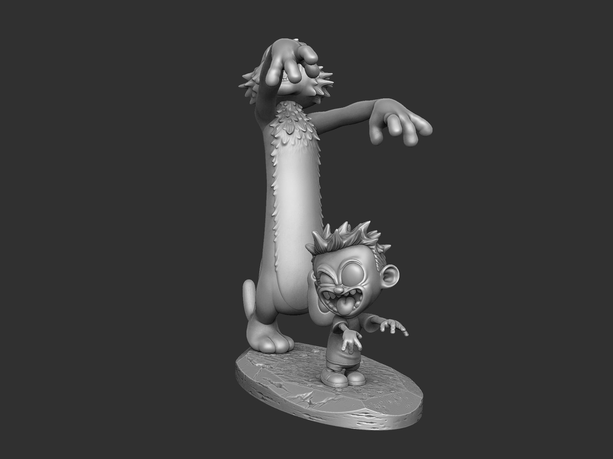  Calvin and Hobbes halloween for 3d print stl 3D print model_4