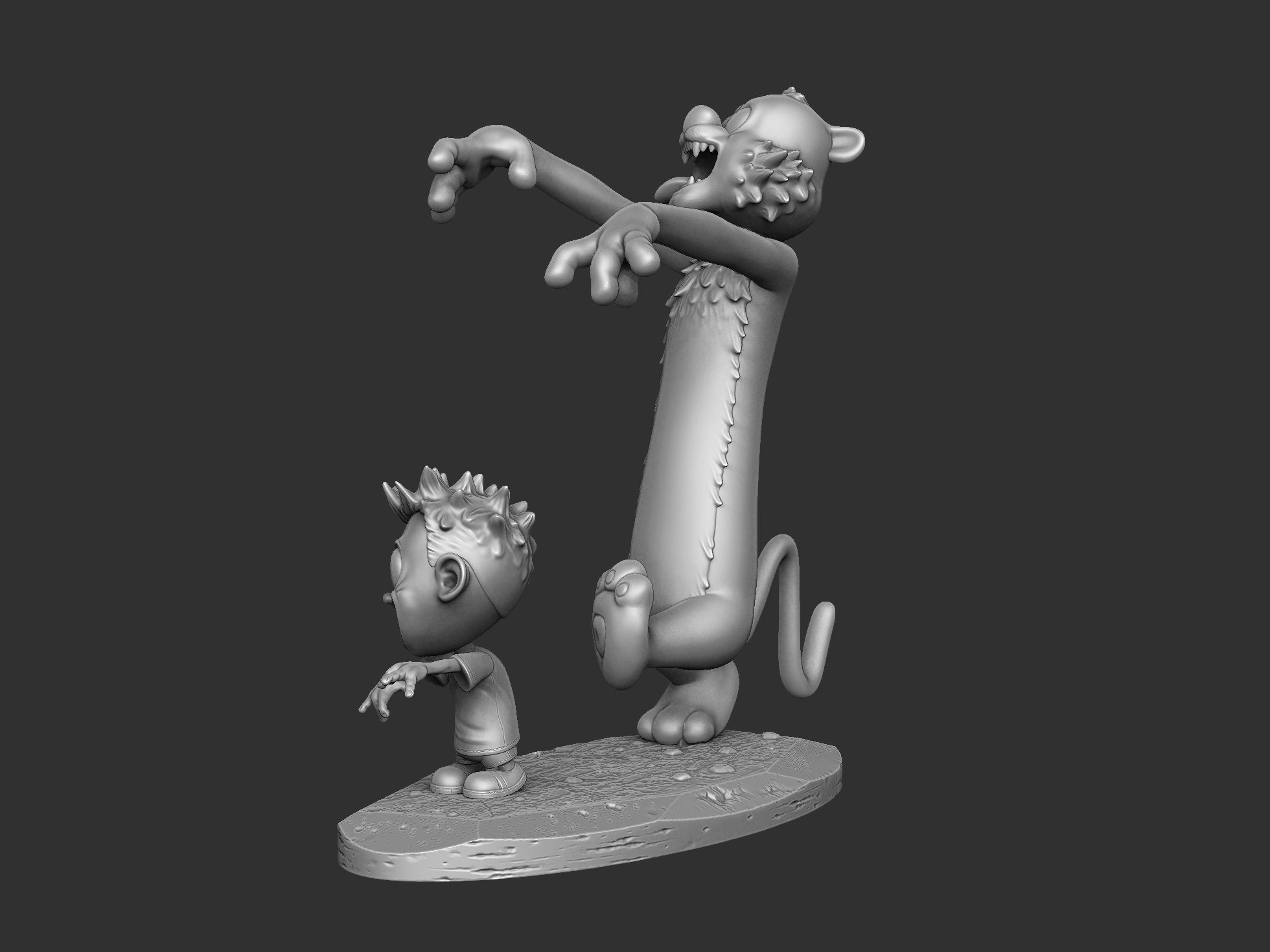  Calvin and Hobbes halloween for 3d print stl 3D print model_10