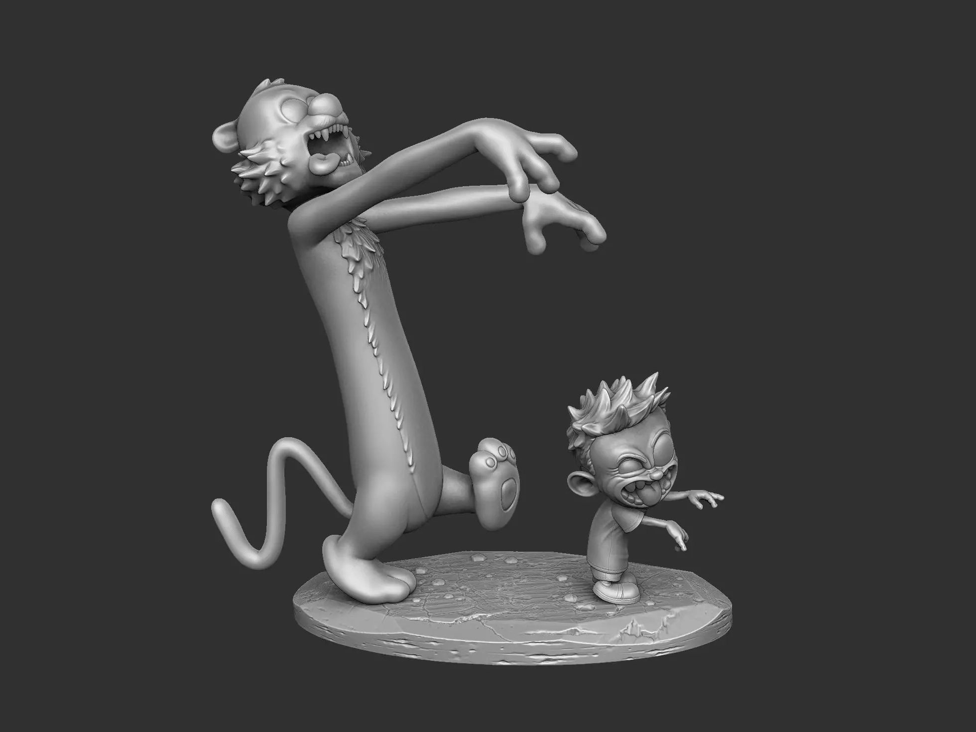  Calvin and Hobbes halloween for 3d print stl 3D print model_0