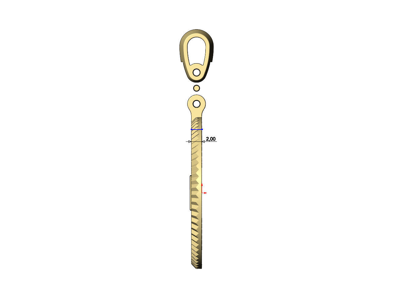 Cash diamond iced fluted bezel pendant with bail 3D print model_8