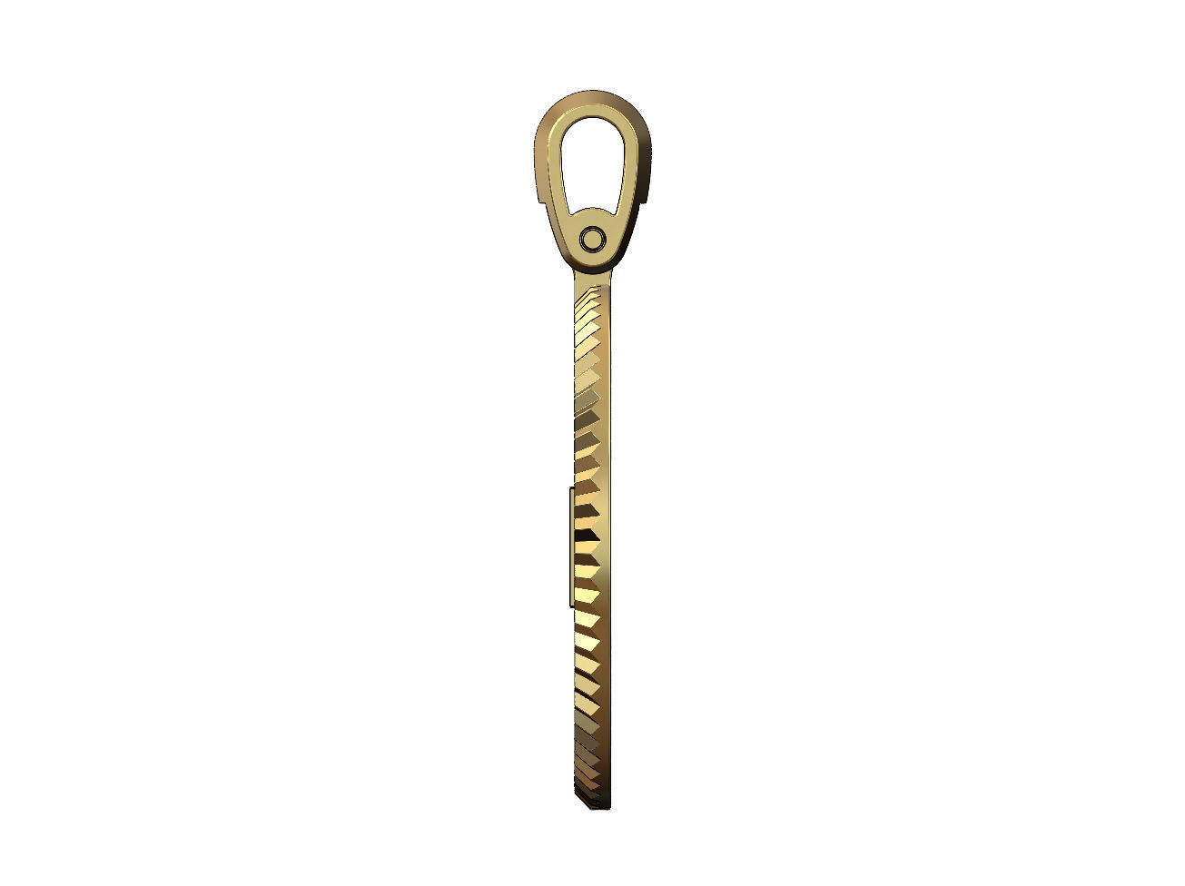 Cash diamond iced fluted bezel pendant with bail 3D print model_2
