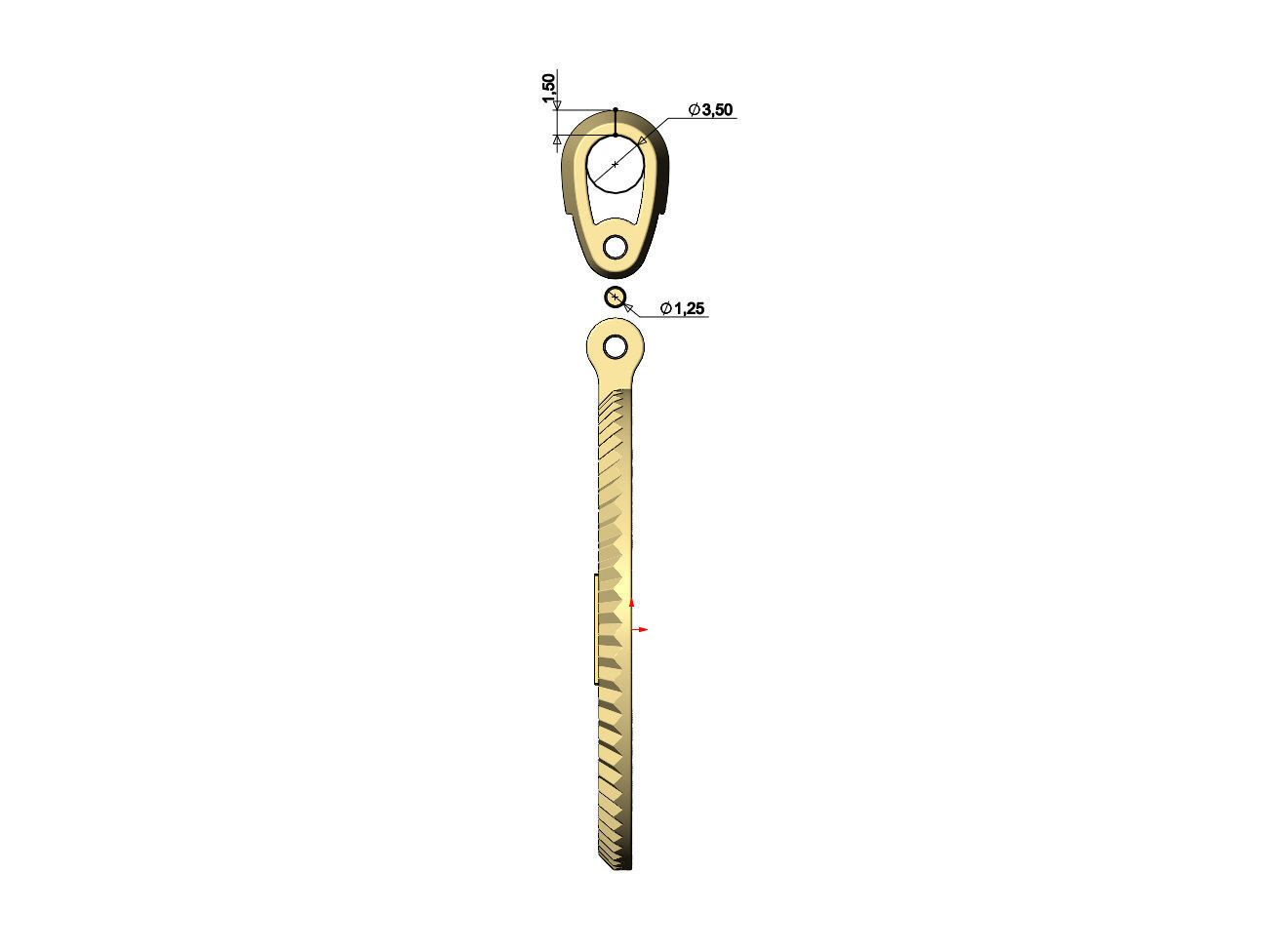 Cash diamond iced fluted bezel pendant with bail 3D print model_9