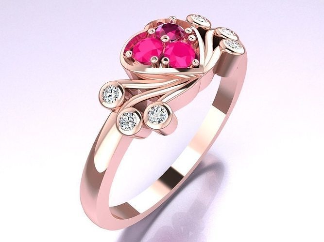 Crown Ring - Womens Rings - GN194 3D print model