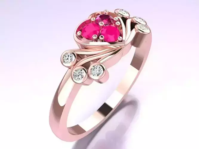 Crown Ring - Womens Rings - GN194 3D print model