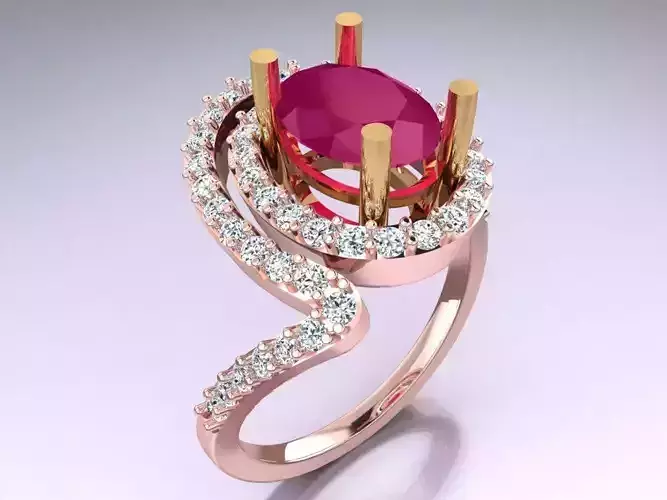 Oval Stone Ring - Womens Rings - GN103