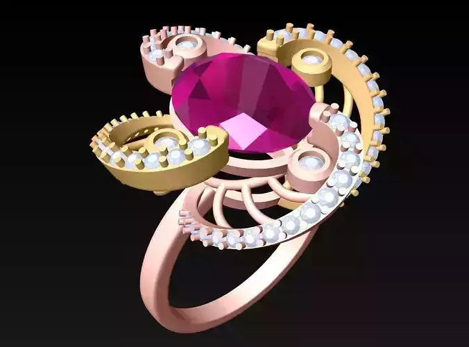 Oval Stone Ring - Womens Rings - GN107