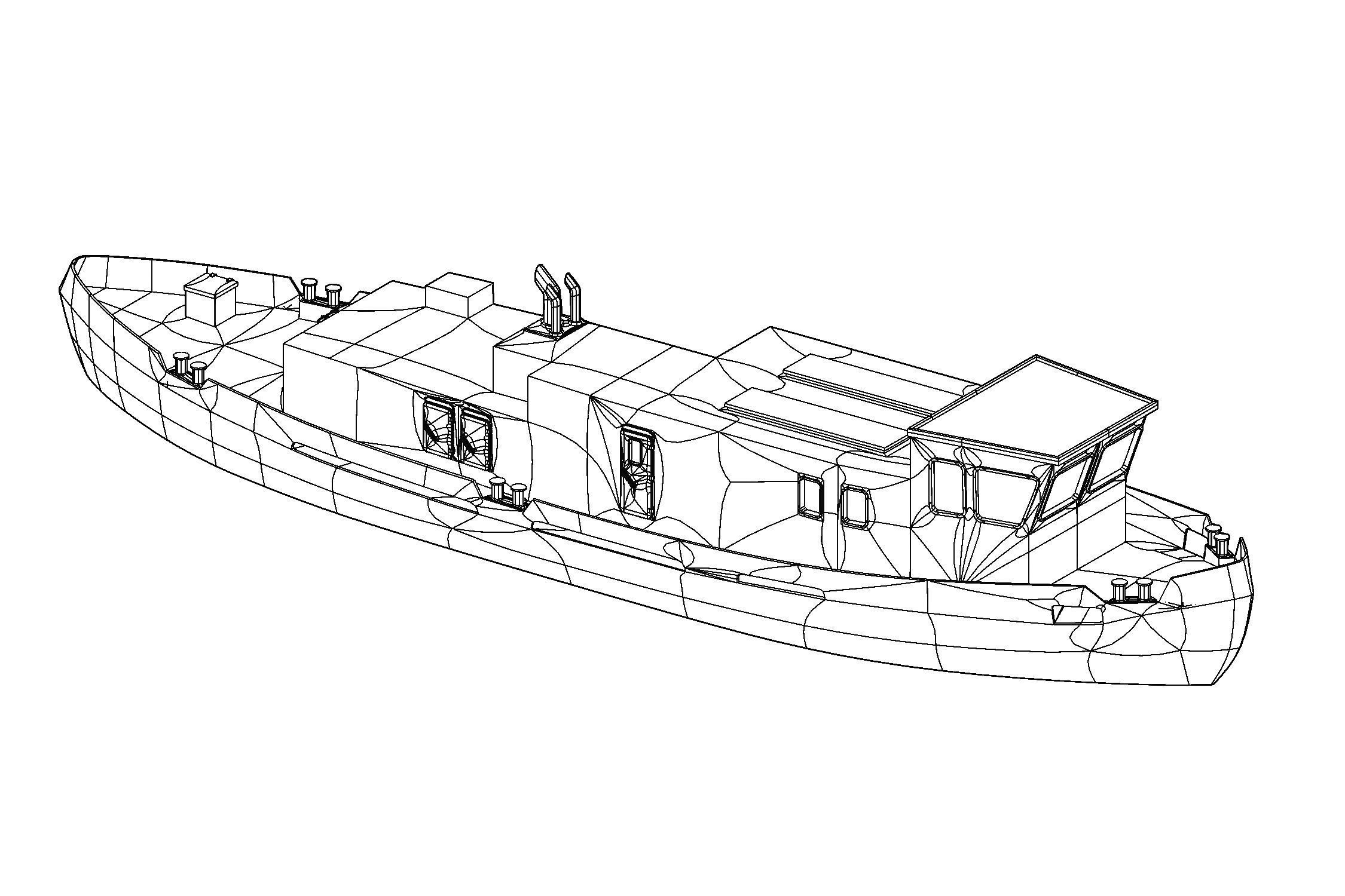 European river Icebreaker modern simple 3D print model_7